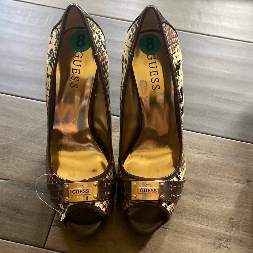 GUESS Snake Print Heels